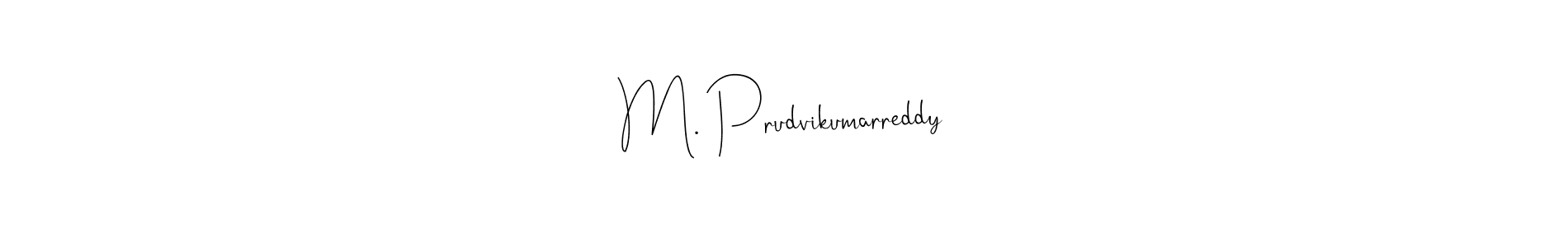 This is the best signature style for the M. Prudvikumarreddy name. Also you like these signature font (Andilay-7BmLP). Mix name signature. M. Prudvikumarreddy signature style 4 images and pictures png