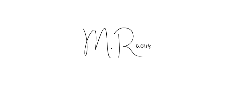 This is the best signature style for the M. Raouf name. Also you like these signature font (Andilay-7BmLP). Mix name signature. M. Raouf signature style 4 images and pictures png