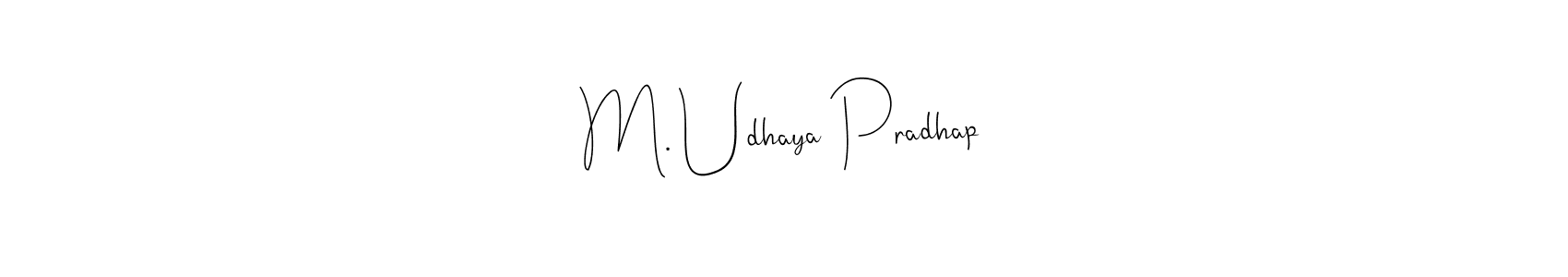 You should practise on your own different ways (Andilay-7BmLP) to write your name (M. Udhaya Pradhap) in signature. don't let someone else do it for you. M. Udhaya Pradhap signature style 4 images and pictures png