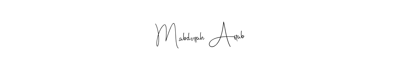 Make a beautiful signature design for name M.abdullah Aftab. Use this online signature maker to create a handwritten signature for free. M.abdullah Aftab signature style 4 images and pictures png