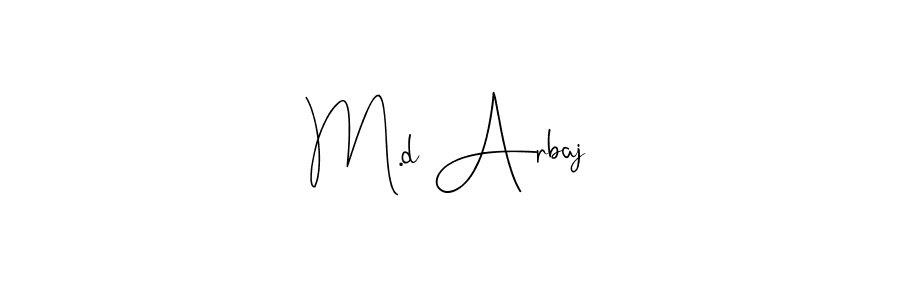 Design your own signature with our free online signature maker. With this signature software, you can create a handwritten (Andilay-7BmLP) signature for name M.d Arbaj. M.d Arbaj signature style 4 images and pictures png