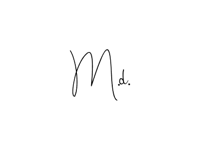 Make a beautiful signature design for name M.d.. Use this online signature maker to create a handwritten signature for free. M.d. signature style 4 images and pictures png