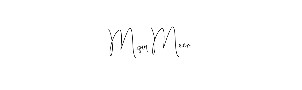 Make a beautiful signature design for name M.gul Meer. With this signature (Andilay-7BmLP) style, you can create a handwritten signature for free. M.gul Meer signature style 4 images and pictures png