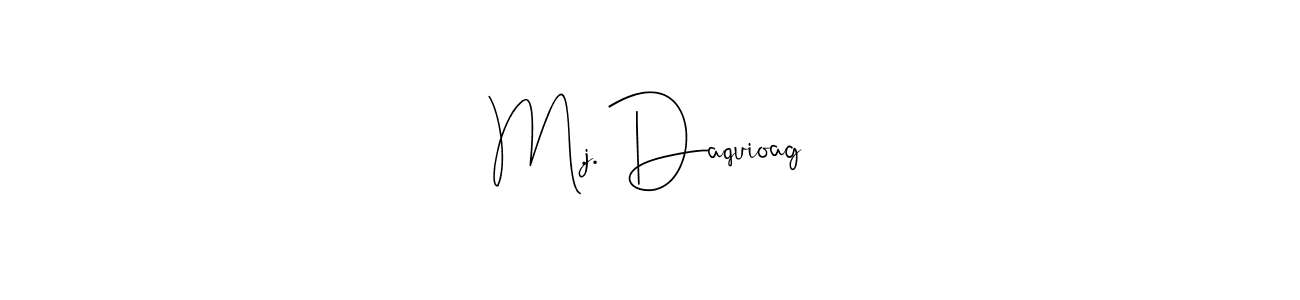 Make a beautiful signature design for name M.j. Daquioag. With this signature (Andilay-7BmLP) style, you can create a handwritten signature for free. M.j. Daquioag signature style 4 images and pictures png