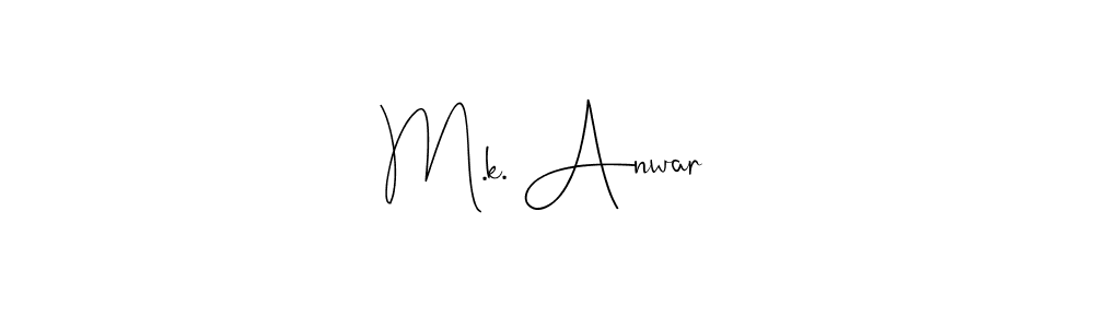 You can use this online signature creator to create a handwritten signature for the name M.k. Anwar. This is the best online autograph maker. M.k. Anwar signature style 4 images and pictures png