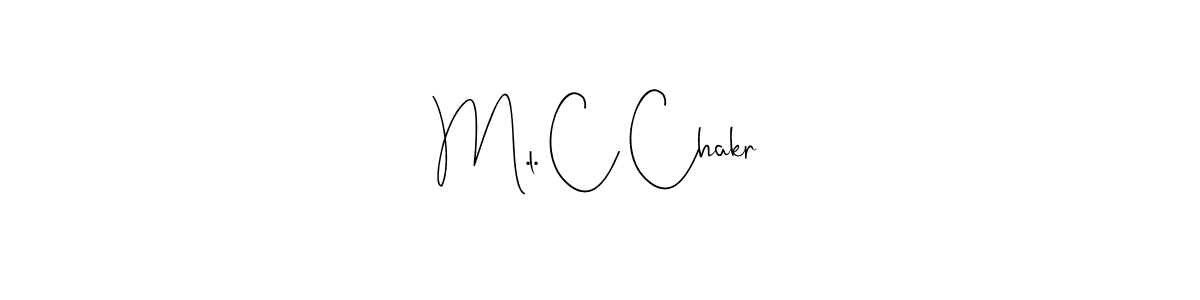 How to make M.l. C Chakr name signature. Use Andilay-7BmLP style for creating short signs online. This is the latest handwritten sign. M.l. C Chakr signature style 4 images and pictures png