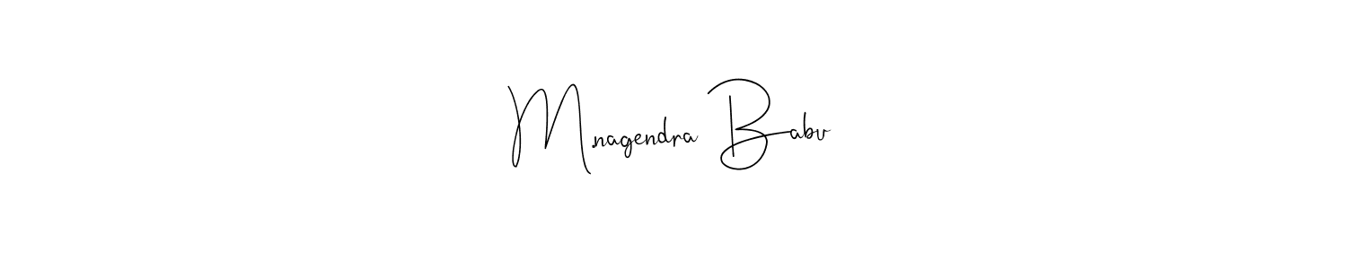 Create a beautiful signature design for name M.nagendra Babu. With this signature (Andilay-7BmLP) fonts, you can make a handwritten signature for free. M.nagendra Babu signature style 4 images and pictures png