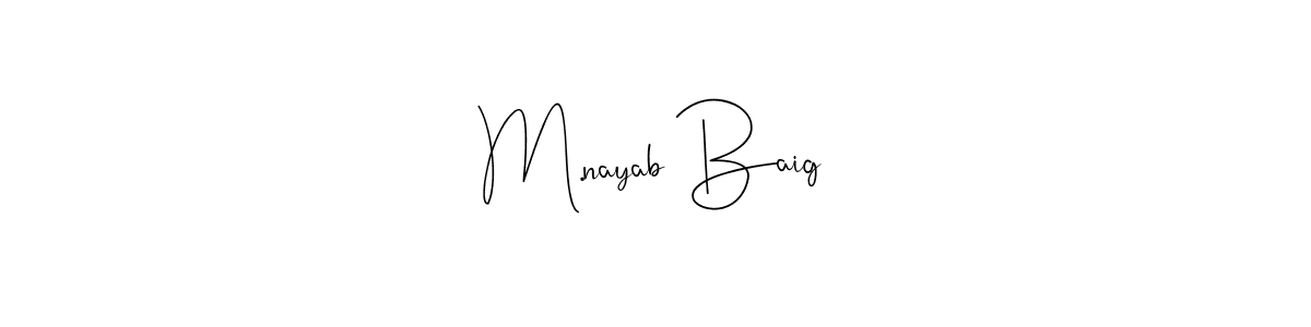 Use a signature maker to create a handwritten signature online. With this signature software, you can design (Andilay-7BmLP) your own signature for name M.nayab Baig. M.nayab Baig signature style 4 images and pictures png