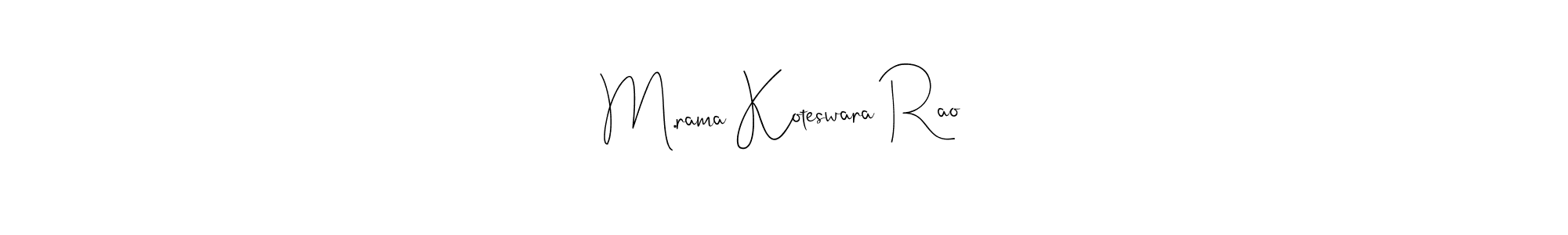 Make a beautiful signature design for name M.rama Koteswara Rao. Use this online signature maker to create a handwritten signature for free. M.rama Koteswara Rao signature style 4 images and pictures png