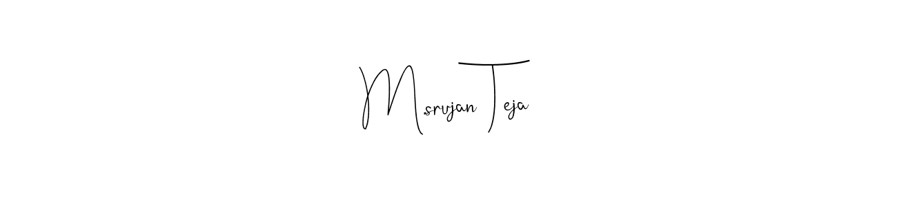 Create a beautiful signature design for name M.srujan Teja. With this signature (Andilay-7BmLP) fonts, you can make a handwritten signature for free. M.srujan Teja signature style 4 images and pictures png