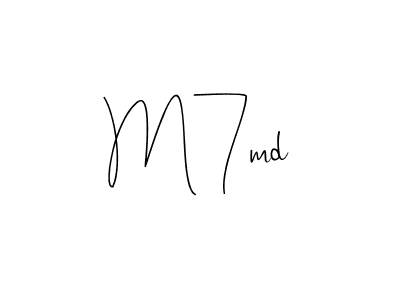 The best way (Andilay-7BmLP) to make a short signature is to pick only two or three words in your name. The name M7md include a total of six letters. For converting this name. M7md signature style 4 images and pictures png