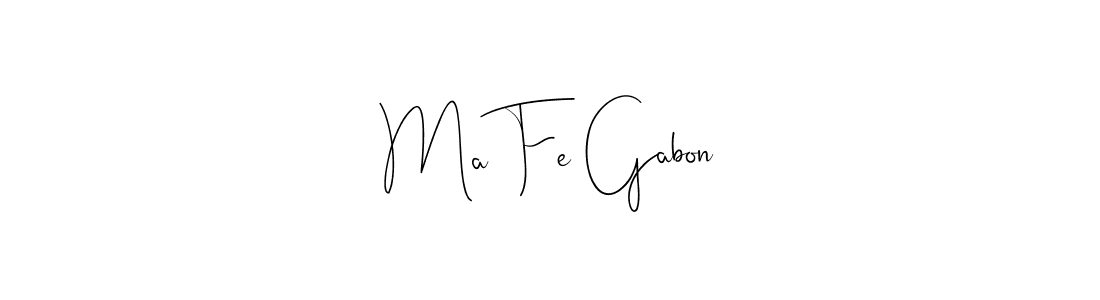 Ma Fe Gabon stylish signature style. Best Handwritten Sign (Andilay-7BmLP) for my name. Handwritten Signature Collection Ideas for my name Ma Fe Gabon. Ma Fe Gabon signature style 4 images and pictures png