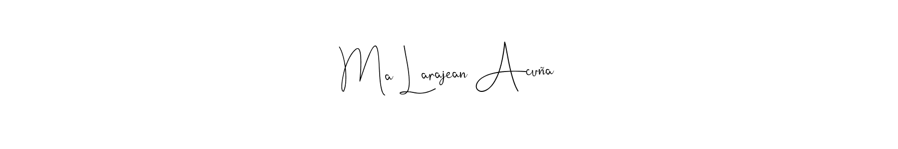 Create a beautiful signature design for name Ma Larajean Acuña. With this signature (Andilay-7BmLP) fonts, you can make a handwritten signature for free. Ma Larajean Acuña signature style 4 images and pictures png