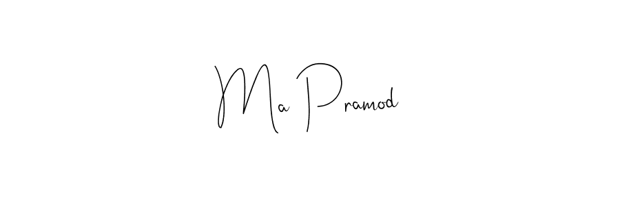 if you are searching for the best signature style for your name Ma Pramod. so please give up your signature search. here we have designed multiple signature styles  using Andilay-7BmLP. Ma Pramod signature style 4 images and pictures png