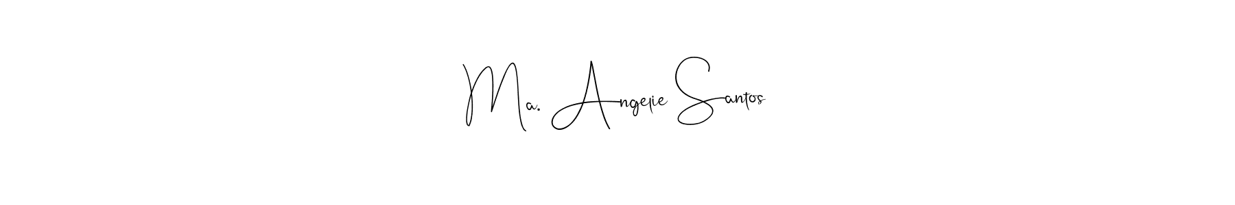 Make a beautiful signature design for name Ma. Angelie Santos. With this signature (Andilay-7BmLP) style, you can create a handwritten signature for free. Ma. Angelie Santos signature style 4 images and pictures png