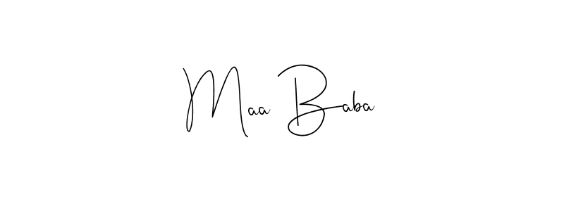 Also we have Maa Baba name is the best signature style. Create professional handwritten signature collection using Andilay-7BmLP autograph style. Maa Baba signature style 4 images and pictures png