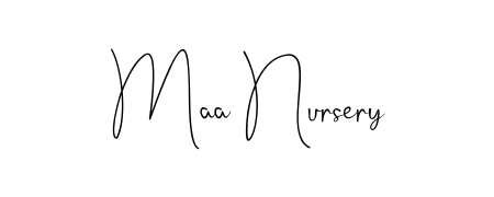 Get an exclusive digital autograph for Maa Nursery. The Andilay-7BmLP typeface captures the charm of real penmanship on paper. Maa Nursery signature style 4 images and pictures png