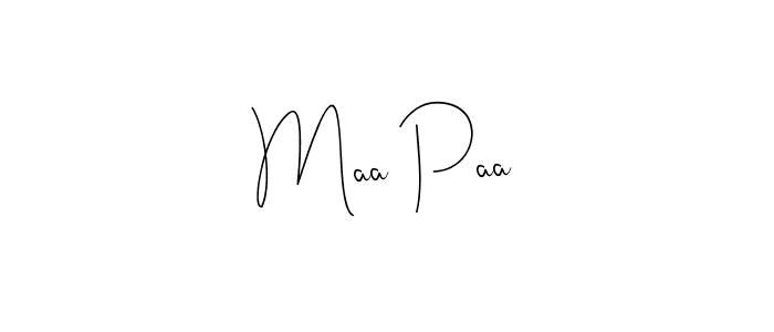 if you are searching for the best signature style for your name Maa Paa. so please give up your signature search. here we have designed multiple signature styles  using Andilay-7BmLP. Maa Paa signature style 4 images and pictures png