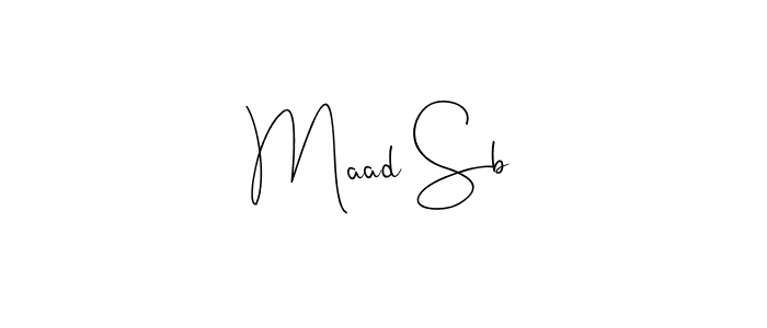 Make a beautiful signature design for name Maad Sb. Use this online signature maker to create a handwritten signature for free. Maad Sb signature style 4 images and pictures png