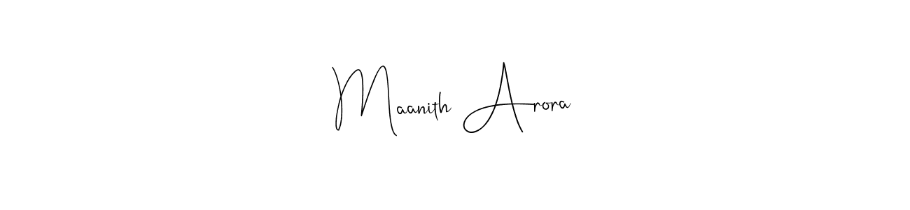 Similarly Andilay-7BmLP is the best handwritten signature design. Signature creator online .You can use it as an online autograph creator for name Maanith Arora. Maanith Arora signature style 4 images and pictures png