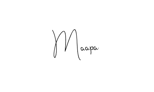 Also You can easily find your signature by using the search form. We will create Maapa name handwritten signature images for you free of cost using Andilay-7BmLP sign style. Maapa signature style 4 images and pictures png