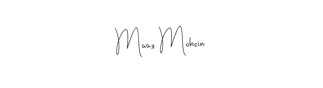 How to make Maaz Mohsin signature? Andilay-7BmLP is a professional autograph style. Create handwritten signature for Maaz Mohsin name. Maaz Mohsin signature style 4 images and pictures png