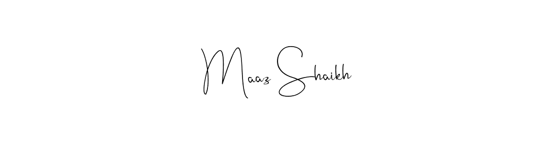 The best way (Andilay-7BmLP) to make a short signature is to pick only two or three words in your name. The name Maaz Shaikh include a total of six letters. For converting this name. Maaz Shaikh signature style 4 images and pictures png