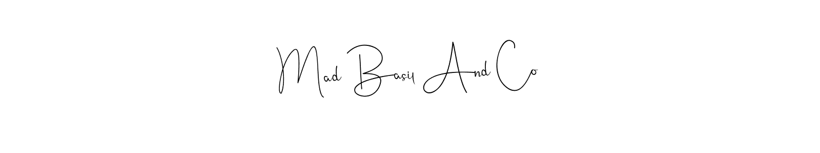 How to Draw Mad Basil And Co signature style? Andilay-7BmLP is a latest design signature styles for name Mad Basil And Co. Mad Basil And Co signature style 4 images and pictures png