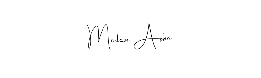 Make a beautiful signature design for name Madam Asha. Use this online signature maker to create a handwritten signature for free. Madam Asha signature style 4 images and pictures png