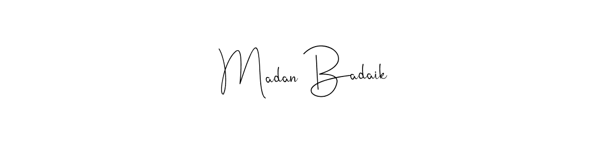 How to make Madan Badaik signature? Andilay-7BmLP is a professional autograph style. Create handwritten signature for Madan Badaik name. Madan Badaik signature style 4 images and pictures png