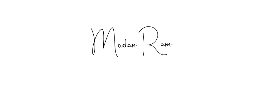 Design your own signature with our free online signature maker. With this signature software, you can create a handwritten (Andilay-7BmLP) signature for name Madan Ram. Madan Ram signature style 4 images and pictures png
