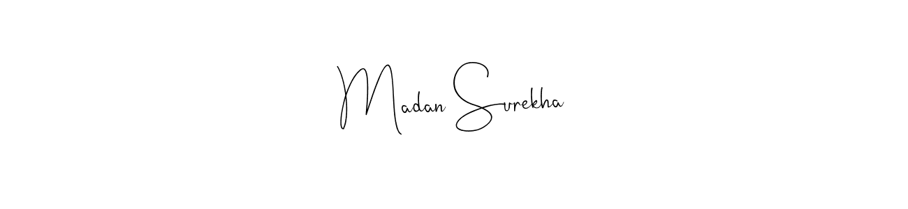 Design your own signature with our free online signature maker. With this signature software, you can create a handwritten (Andilay-7BmLP) signature for name Madan Surekha. Madan Surekha signature style 4 images and pictures png