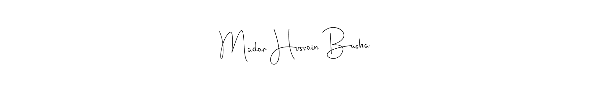 This is the best signature style for the Madar Hussain Basha name. Also you like these signature font (Andilay-7BmLP). Mix name signature. Madar Hussain Basha signature style 4 images and pictures png