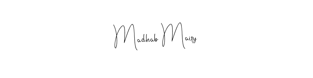 Design your own signature with our free online signature maker. With this signature software, you can create a handwritten (Andilay-7BmLP) signature for name Madhab Maity. Madhab Maity signature style 4 images and pictures png