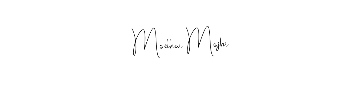 Use a signature maker to create a handwritten signature online. With this signature software, you can design (Andilay-7BmLP) your own signature for name Madhai Majhi. Madhai Majhi signature style 4 images and pictures png