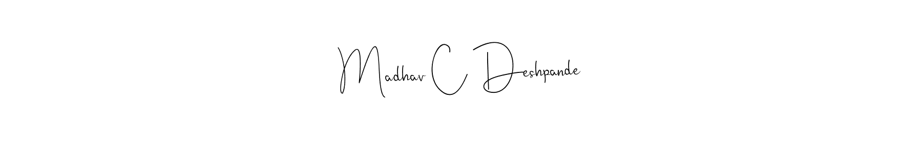 You can use this online signature creator to create a handwritten signature for the name Madhav C Deshpande. This is the best online autograph maker. Madhav C Deshpande signature style 4 images and pictures png
