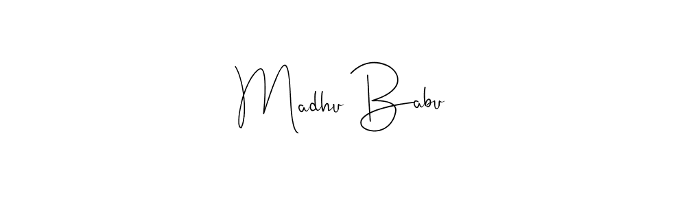 if you are searching for the best signature style for your name Madhu Babu. so please give up your signature search. here we have designed multiple signature styles  using Andilay-7BmLP. Madhu Babu signature style 4 images and pictures png