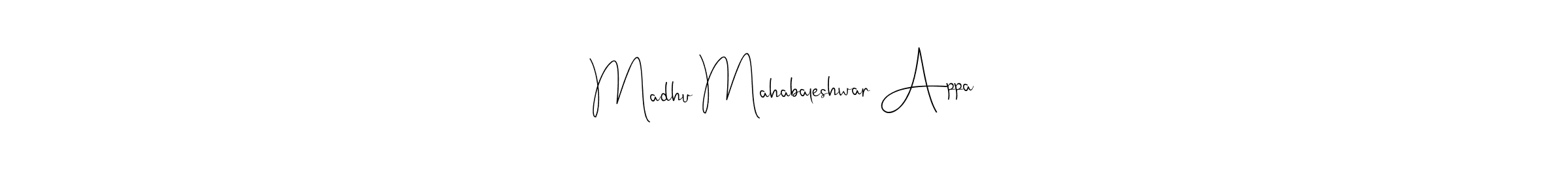 It looks lik you need a new signature style for name Madhu Mahabaleshwar Appa. Design unique handwritten (Andilay-7BmLP) signature with our free signature maker in just a few clicks. Madhu Mahabaleshwar Appa signature style 4 images and pictures png