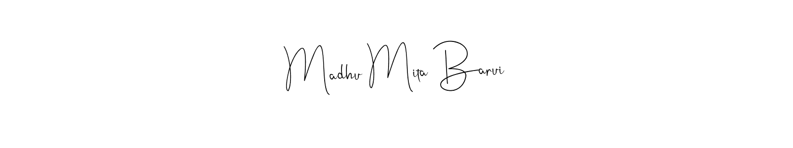 Design your own signature with our free online signature maker. With this signature software, you can create a handwritten (Andilay-7BmLP) signature for name Madhu Mita Barui. Madhu Mita Barui signature style 4 images and pictures png