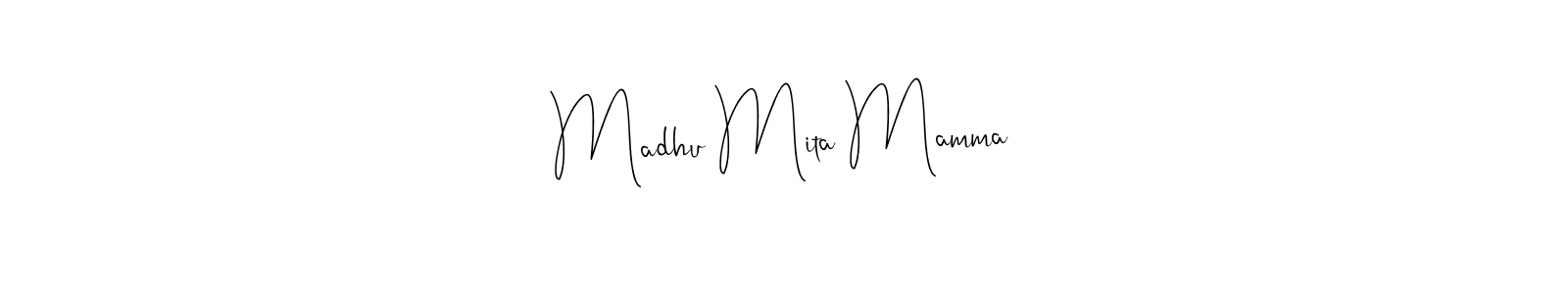Check out images of Autograph of Madhu Mita Mamma name. Actor Madhu Mita Mamma Signature Style. Andilay-7BmLP is a professional sign style online. Madhu Mita Mamma signature style 4 images and pictures png