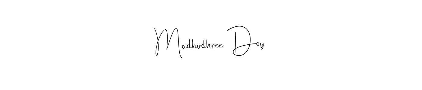 Make a beautiful signature design for name Madhudhree Dey. With this signature (Andilay-7BmLP) style, you can create a handwritten signature for free. Madhudhree Dey signature style 4 images and pictures png
