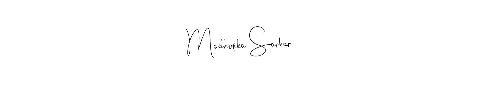 Madhulika Sarkar stylish signature style. Best Handwritten Sign (Andilay-7BmLP) for my name. Handwritten Signature Collection Ideas for my name Madhulika Sarkar. Madhulika Sarkar signature style 4 images and pictures png