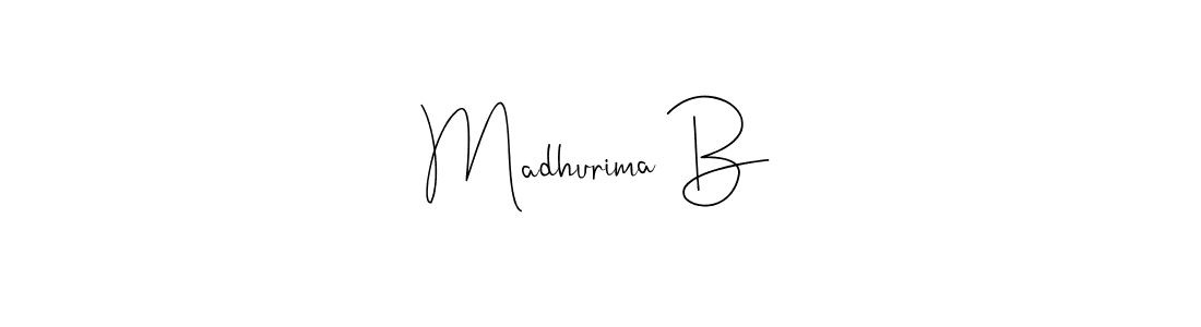 Use a signature maker to create a handwritten signature online. With this signature software, you can design (Andilay-7BmLP) your own signature for name Madhurima B. Madhurima B signature style 4 images and pictures png