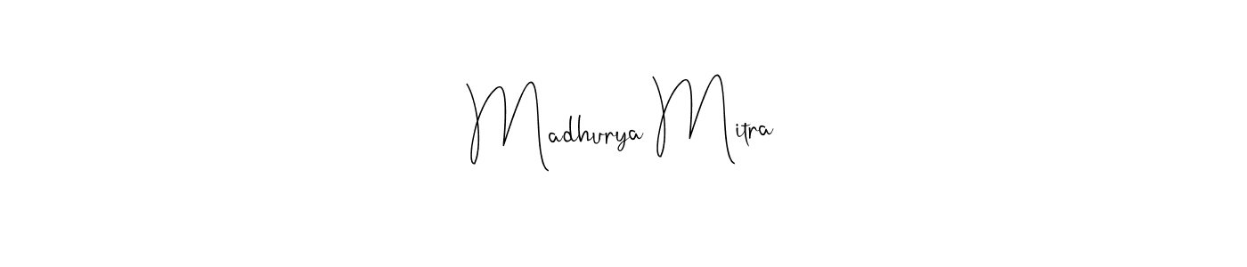 if you are searching for the best signature style for your name Madhurya Mitra. so please give up your signature search. here we have designed multiple signature styles  using Andilay-7BmLP. Madhurya Mitra signature style 4 images and pictures png