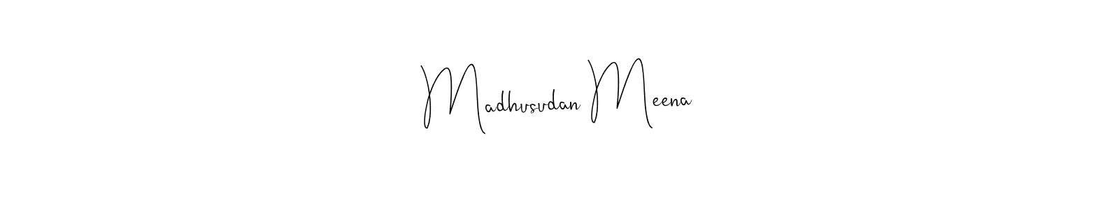 The best way (Andilay-7BmLP) to make a short signature is to pick only two or three words in your name. The name Madhusudan Meena include a total of six letters. For converting this name. Madhusudan Meena signature style 4 images and pictures png