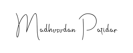 Use a signature maker to create a handwritten signature online. With this signature software, you can design (Andilay-7BmLP) your own signature for name Madhusudan Patidar. Madhusudan Patidar signature style 4 images and pictures png