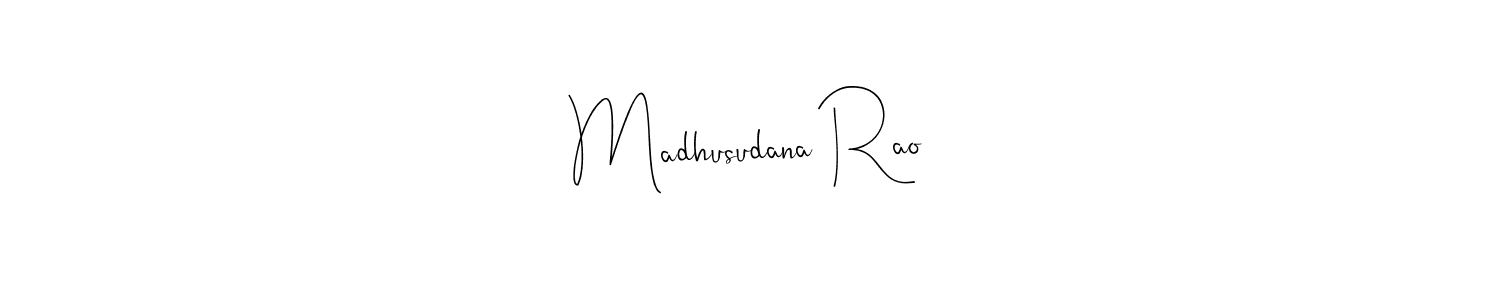 Make a beautiful signature design for name Madhusudana Rao. Use this online signature maker to create a handwritten signature for free. Madhusudana Rao signature style 4 images and pictures png