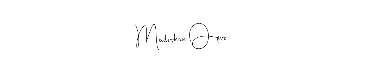 It looks lik you need a new signature style for name Madushan Olive. Design unique handwritten (Andilay-7BmLP) signature with our free signature maker in just a few clicks. Madushan Olive signature style 4 images and pictures png