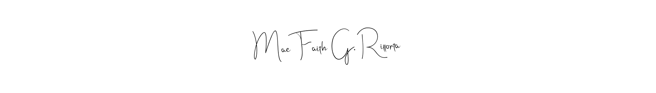 Make a beautiful signature design for name Mae Faith G. Rillorta. With this signature (Andilay-7BmLP) style, you can create a handwritten signature for free. Mae Faith G. Rillorta signature style 4 images and pictures png