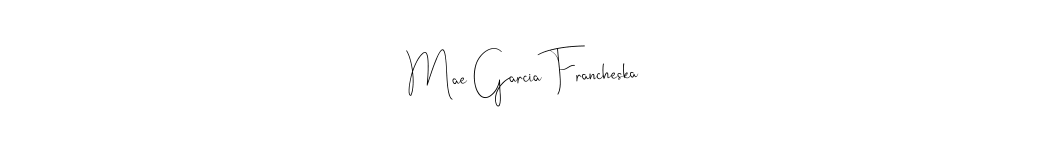 Make a beautiful signature design for name Mae Garcia Francheska. Use this online signature maker to create a handwritten signature for free. Mae Garcia Francheska signature style 4 images and pictures png